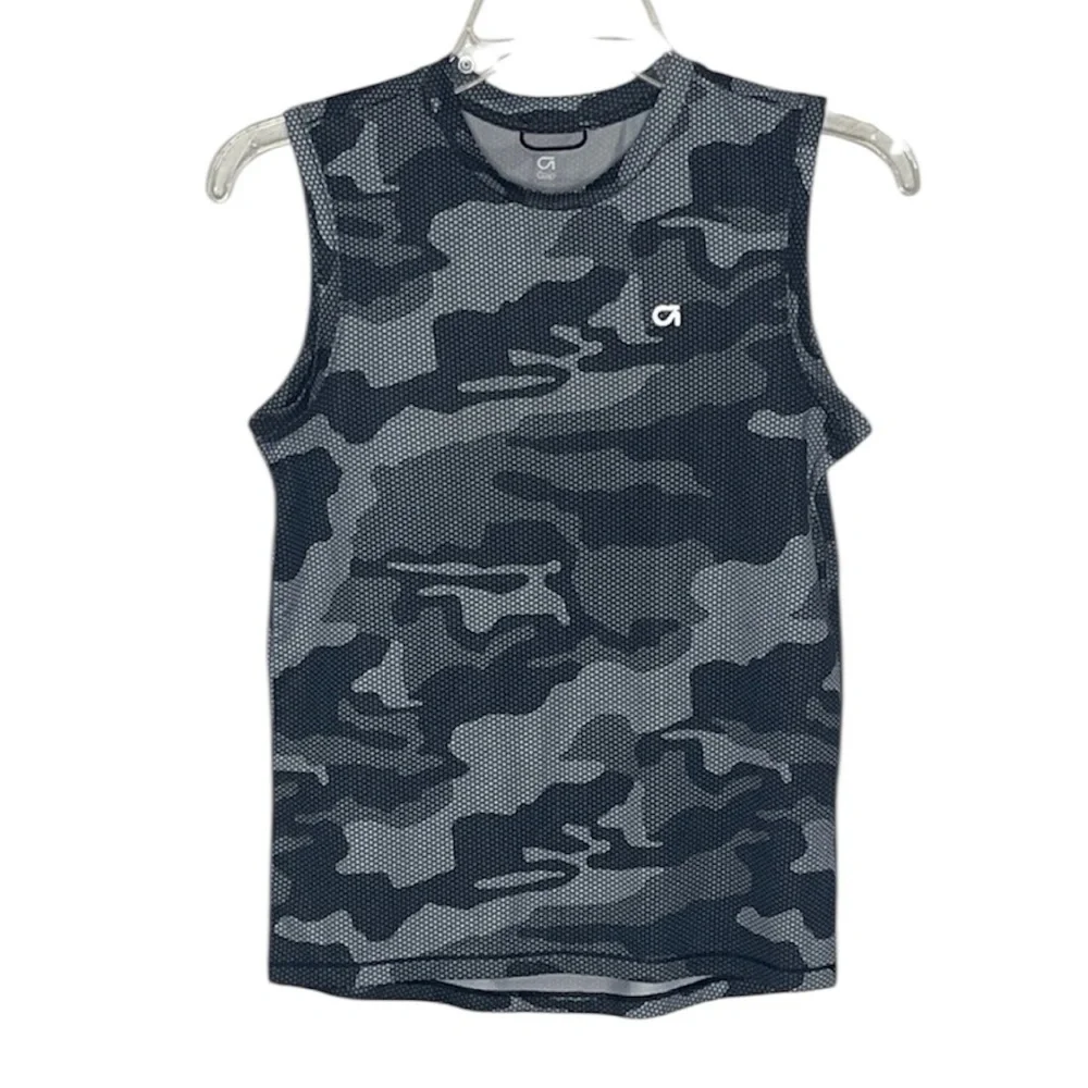 ❤️ GAP Fit Boys Camo Sleeveless Muscle Shirt Size L